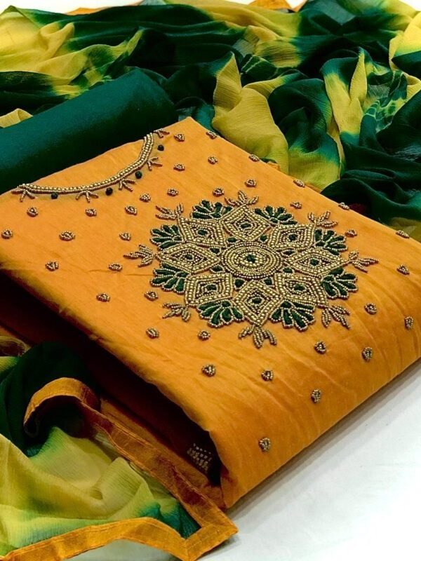 Design Chanderi Non Catalog Dress Materials Wholesale 03