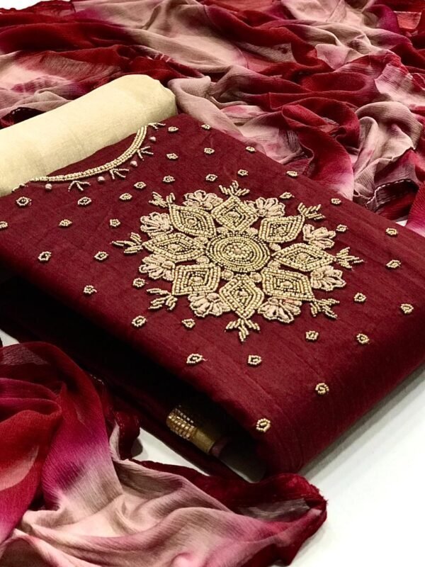 Design Chanderi Non Catalog Dress Materials Wholesale 05