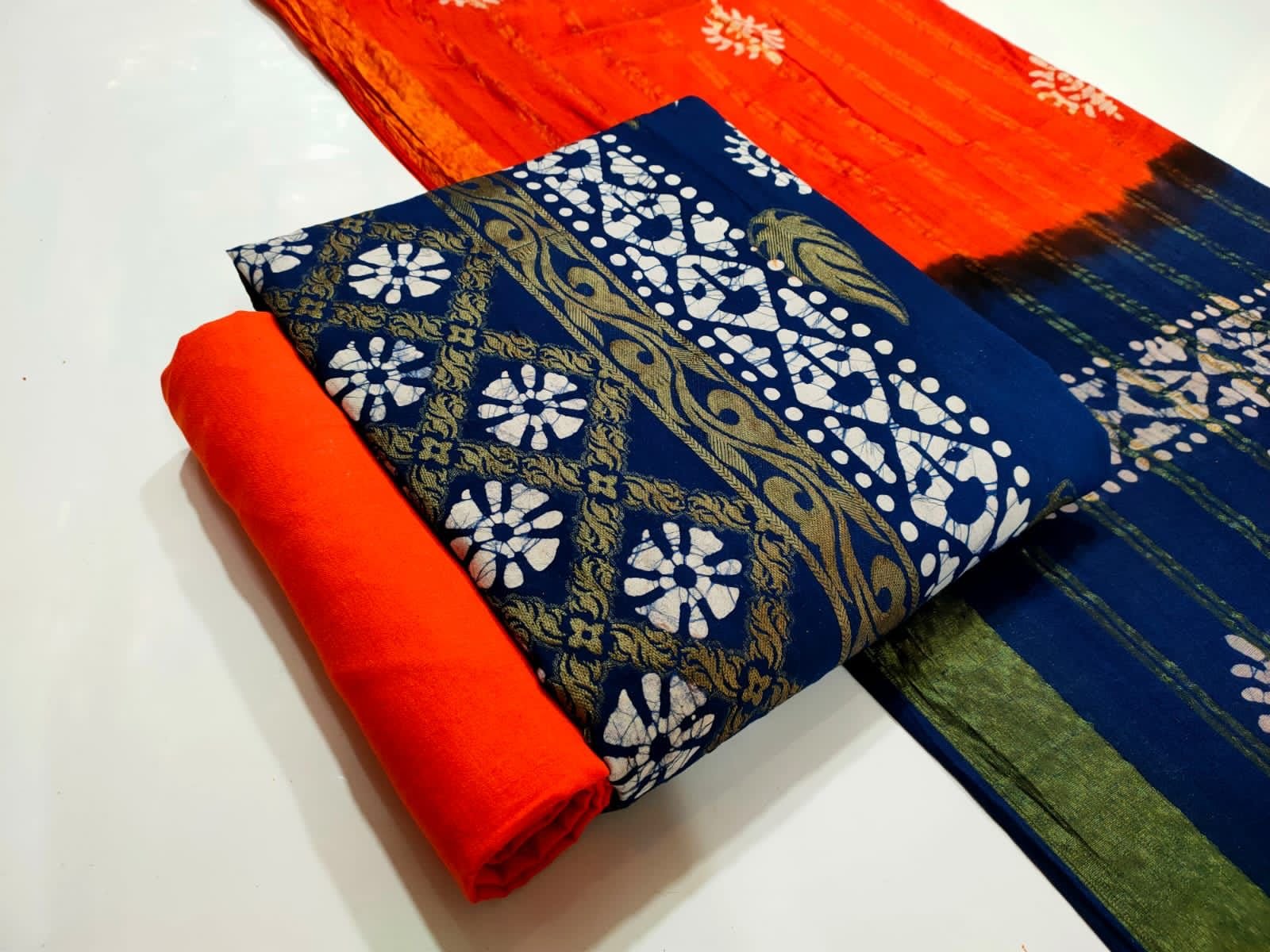 Batik Cotton Dress Material 01 - SareesWala.com