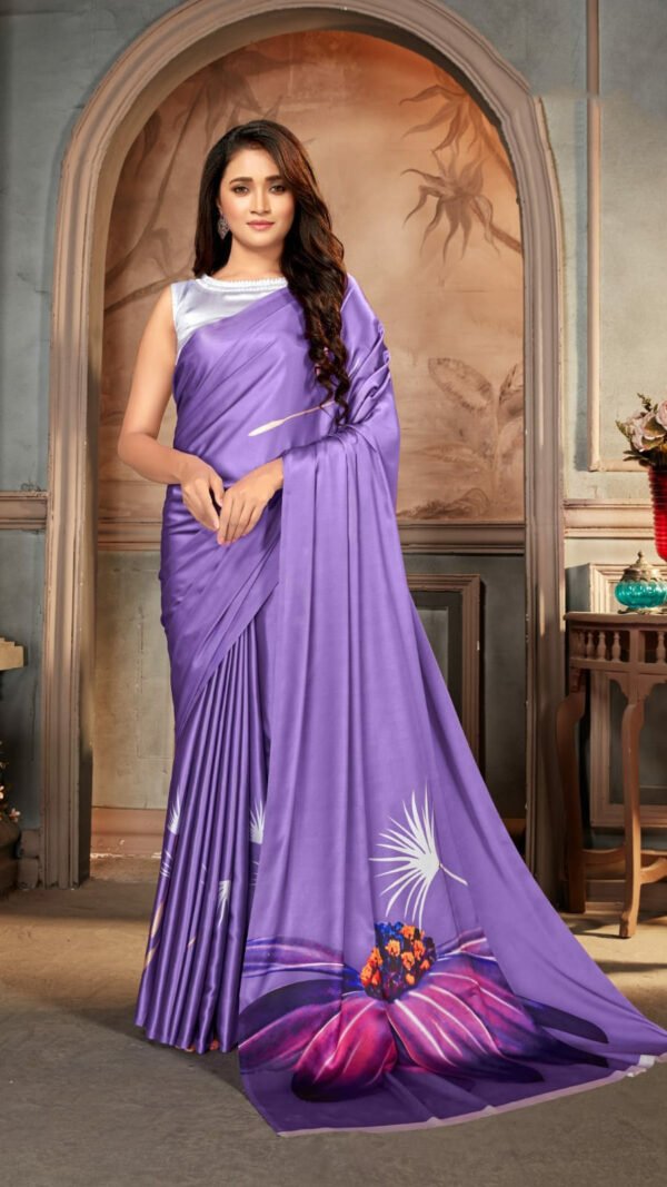 Exclusive Satin Crepe Sarees Online 02