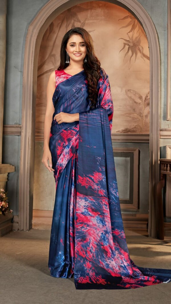 Exclusive Satin Crepe Sarees Online 03