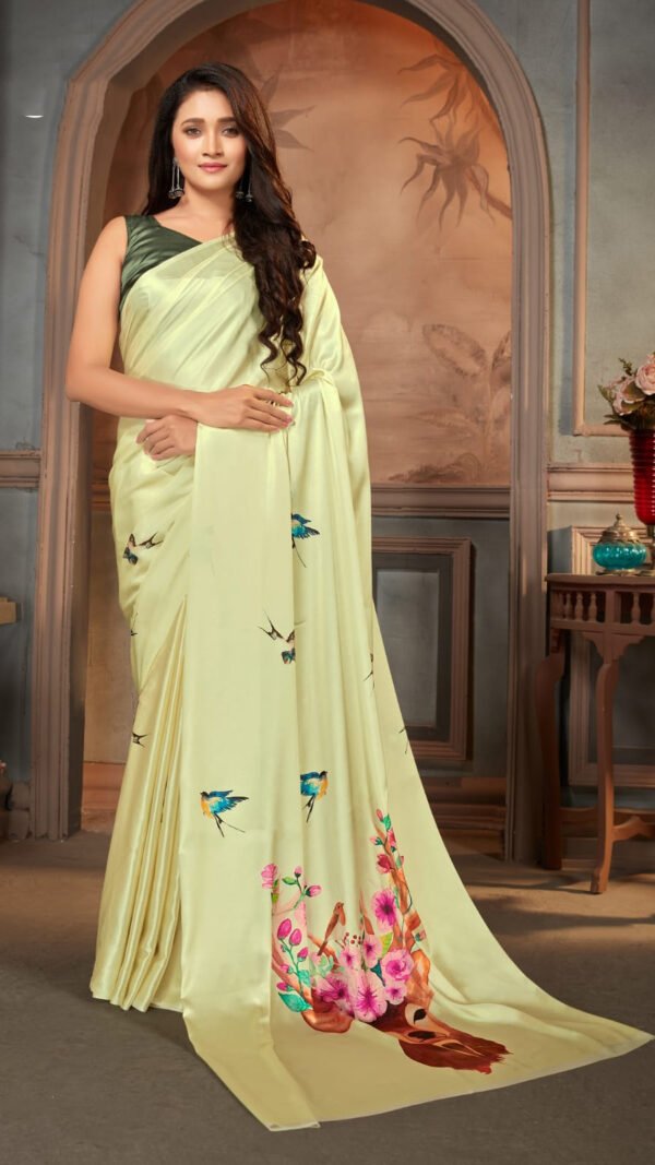 Exclusive Satin Crepe Sarees Online 05