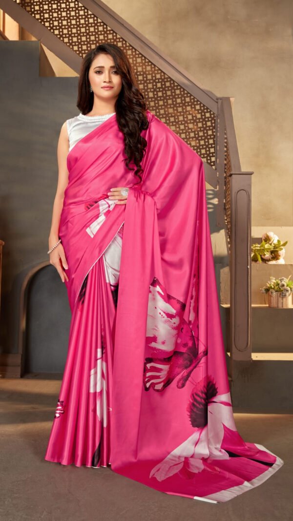Exclusive Satin Crepe Sarees Online 06