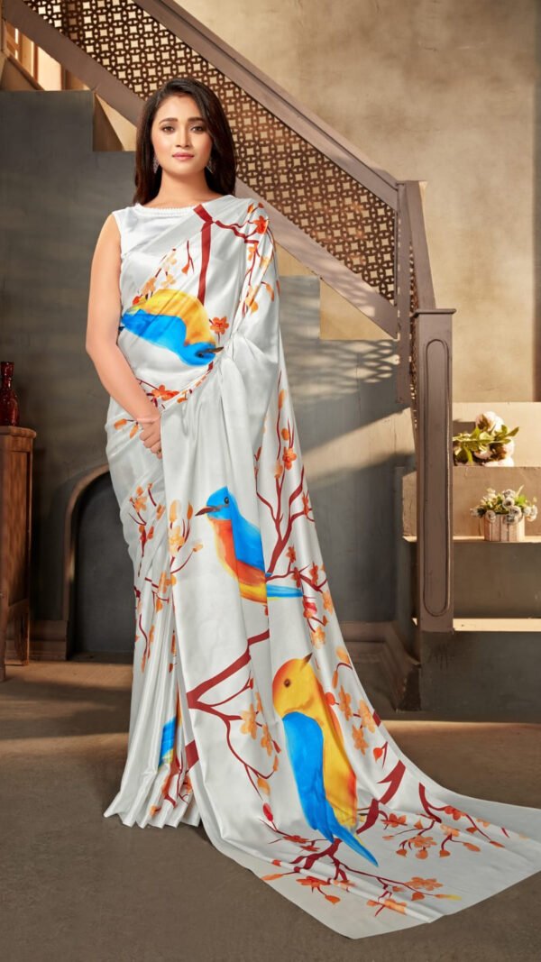 Exclusive Satin Crepe Sarees Online 07