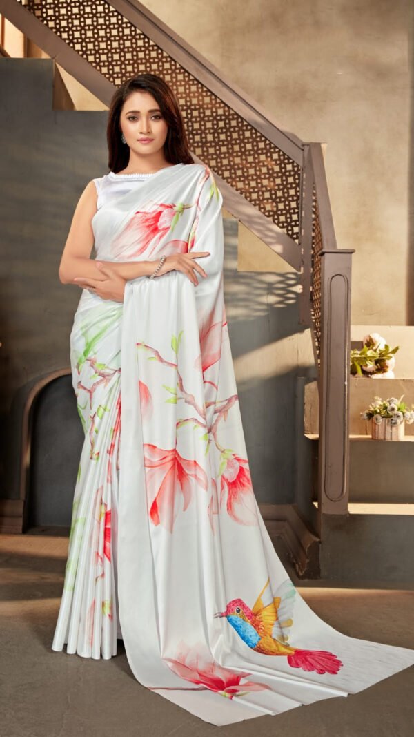 Exclusive Satin Crepe Sarees Online 09