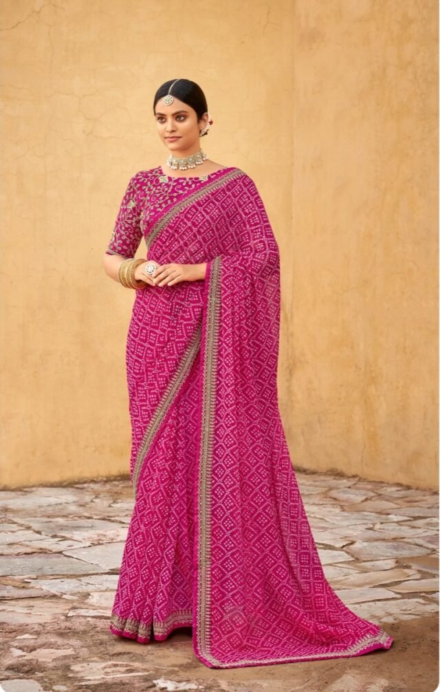 Georgette Embroidered Designer Saree 09