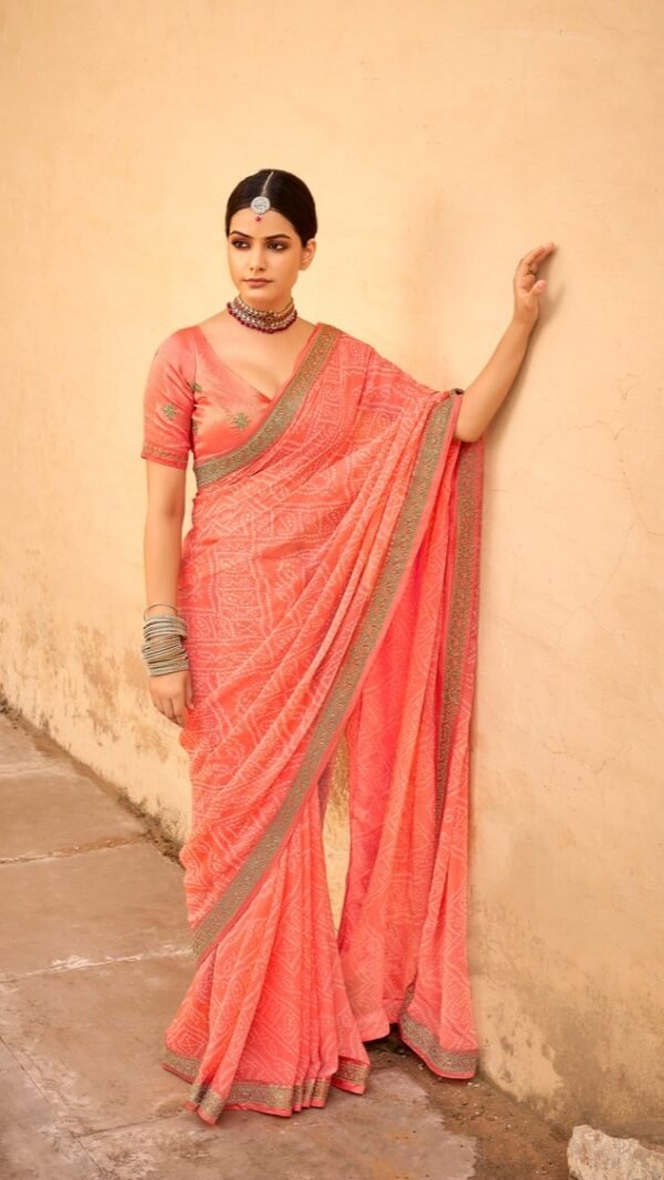 Georgette Embroidered Designer Saree 10