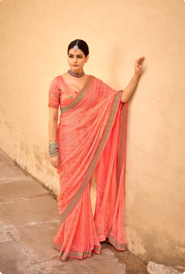 Georgette Embroidered Designer Saree 10