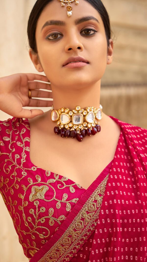 Georgette Embroidered Designer Saree 02