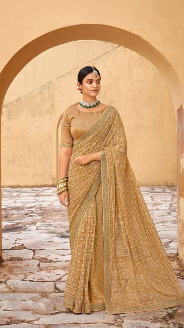Georgette Embroidered Designer Saree 05
