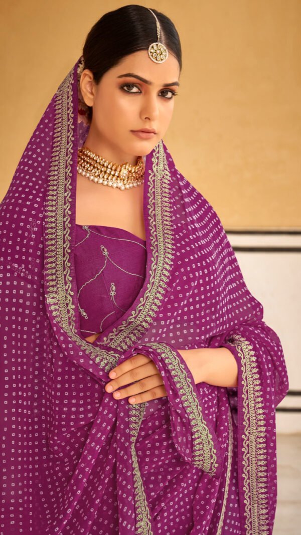 Georgette Embroidered Designer Saree 04