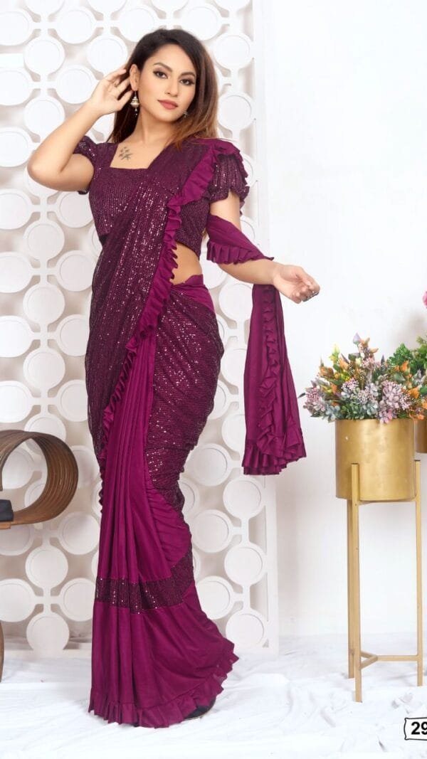 Imported Silk Lycra Read To Wear Saree 01