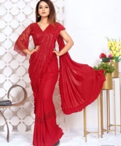 Imported Silk Lycra Read To Wear Saree 03
