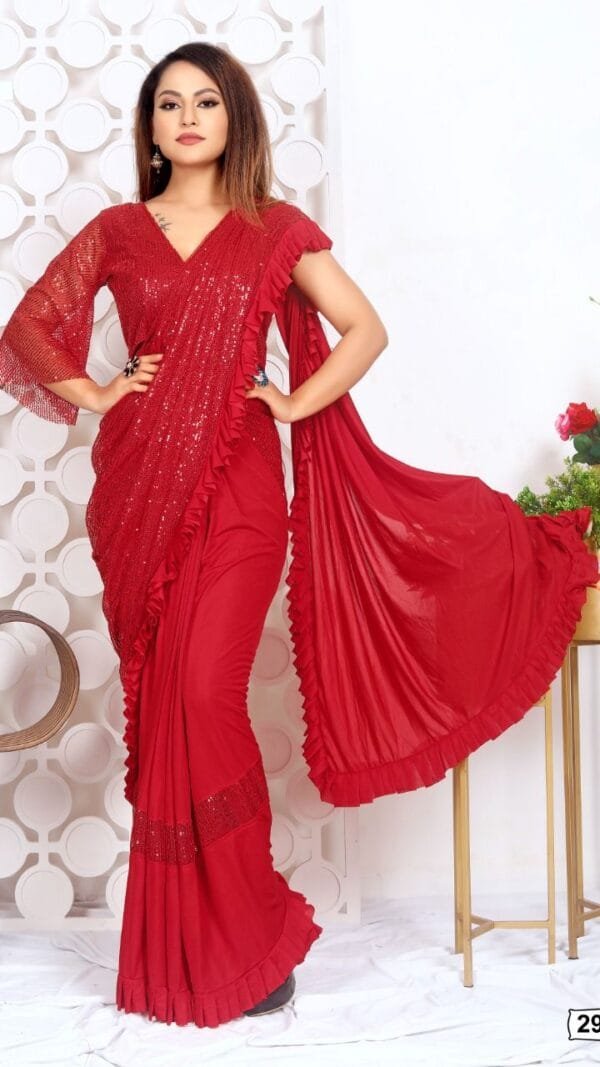 Imported Silk Lycra Read To Wear Saree 03