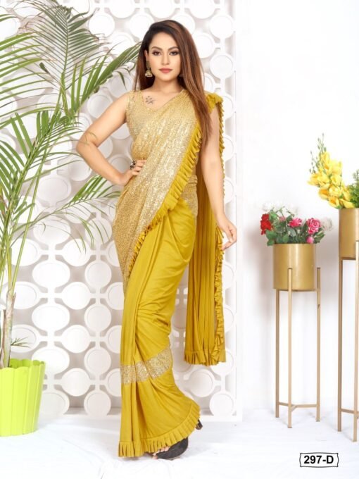 Imported Silk Lycra Read To Wear Saree 04