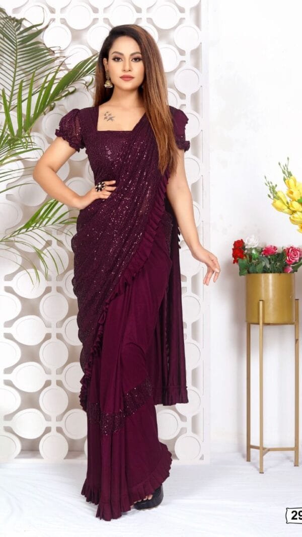 Imported Silk Lycra Read To Wear Saree 06