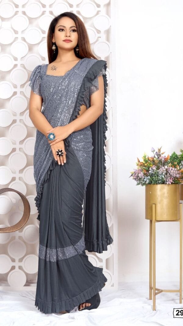 Imported Silk Lycra Read To Wear Saree 07