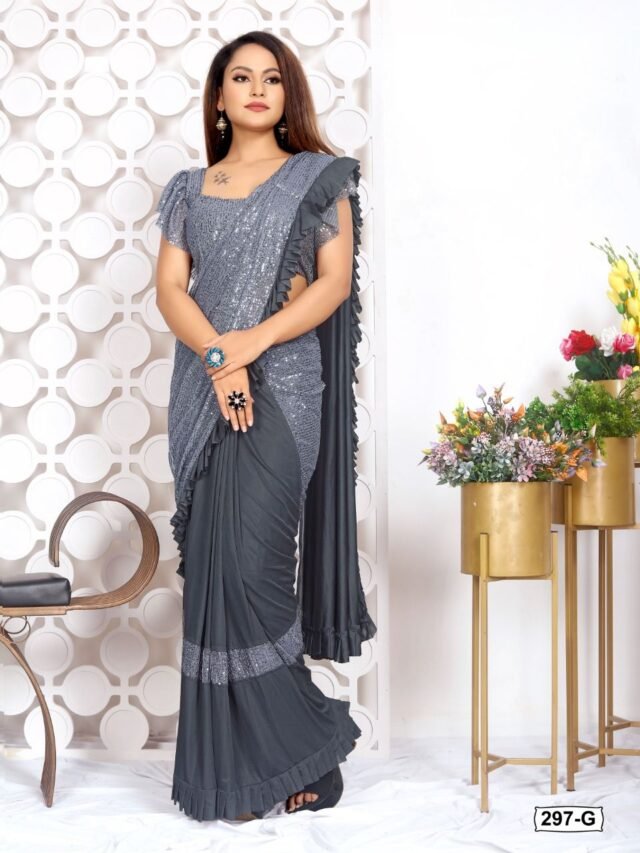 Imported Silk Lycra Read To Wear Saree 07