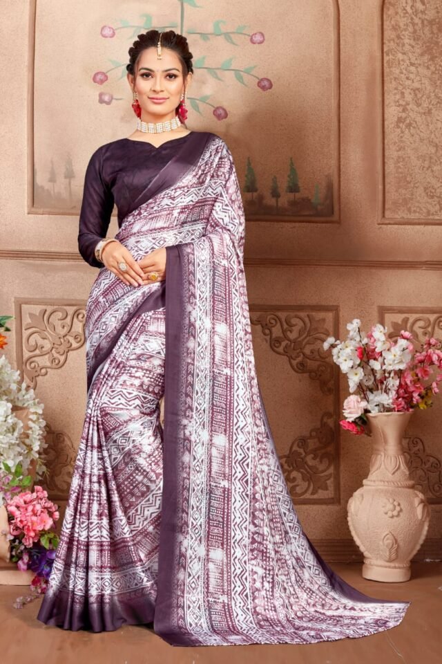 Japan Satin Saree with Digital Print 01