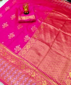 Exclusive Soft Lichi Silk Designer Saree 02