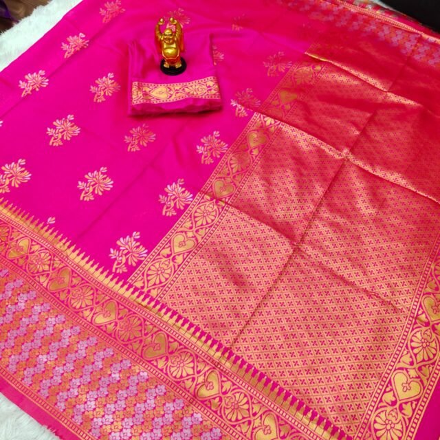 Exclusive Soft Lichi Silk Designer Saree 02