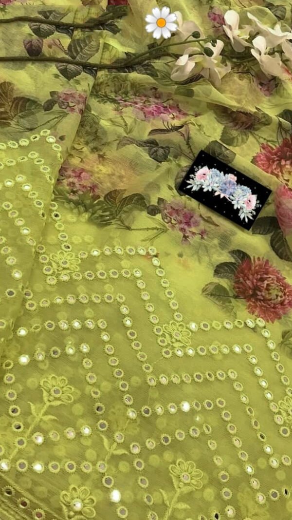 Pure Chiffon Digital Printed Saree 02