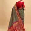 Pure Soft Litchi Banarasi Silk Saree with Work Blouse 01