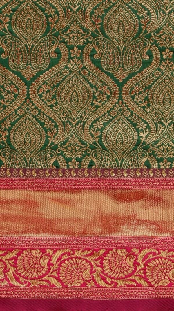 Pure Soft Litchi Banarasi Silk Saree with Work Blouse 01