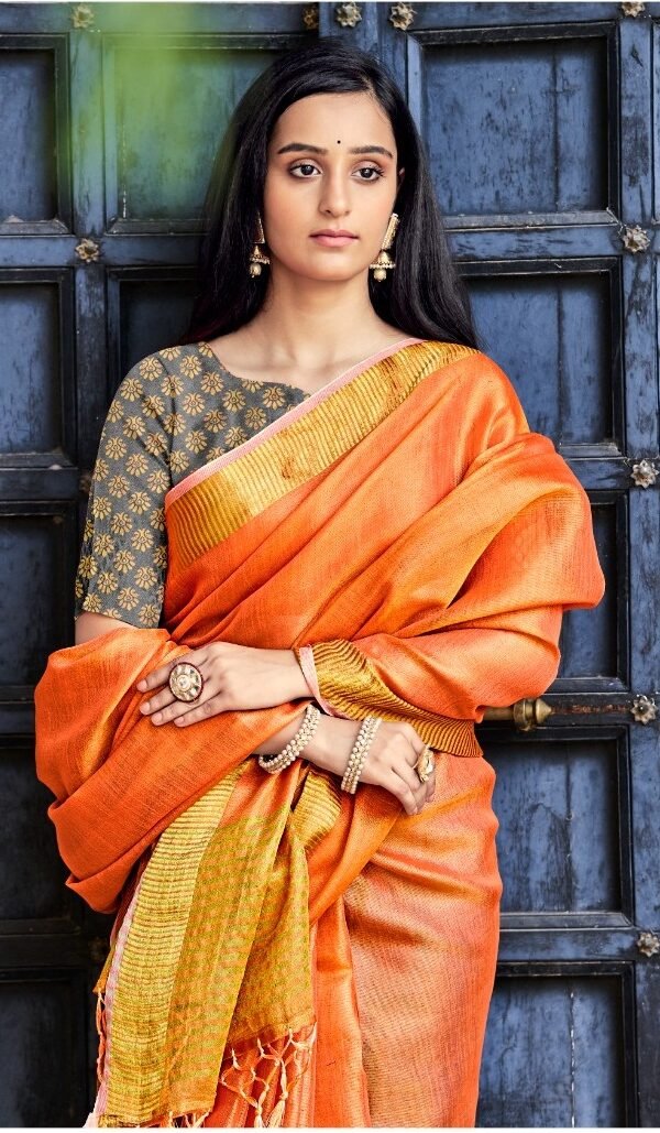 Exclusive Tissue Linen Saree Online 01