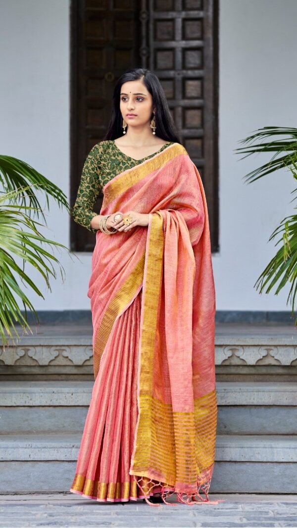 Exclusive Tissue Linen Saree Online 03