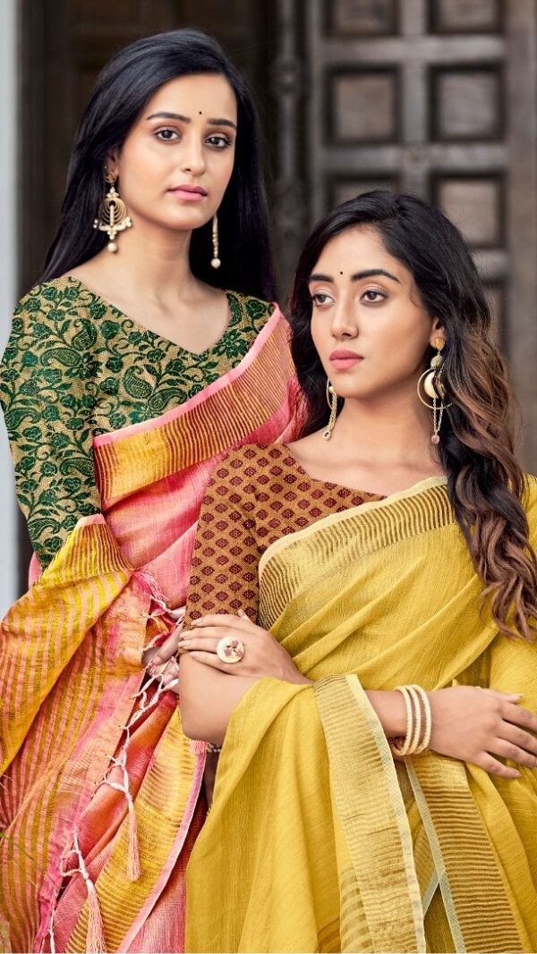 Exclusive Tissue Linen Saree Online 04