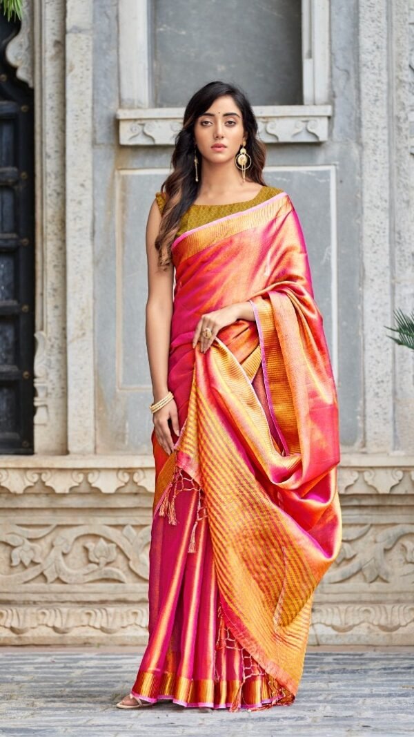 Exclusive Tissue Linen Saree Online 05