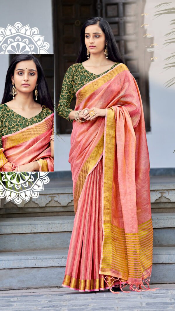 Exclusive Tissue Linen Saree Online 03