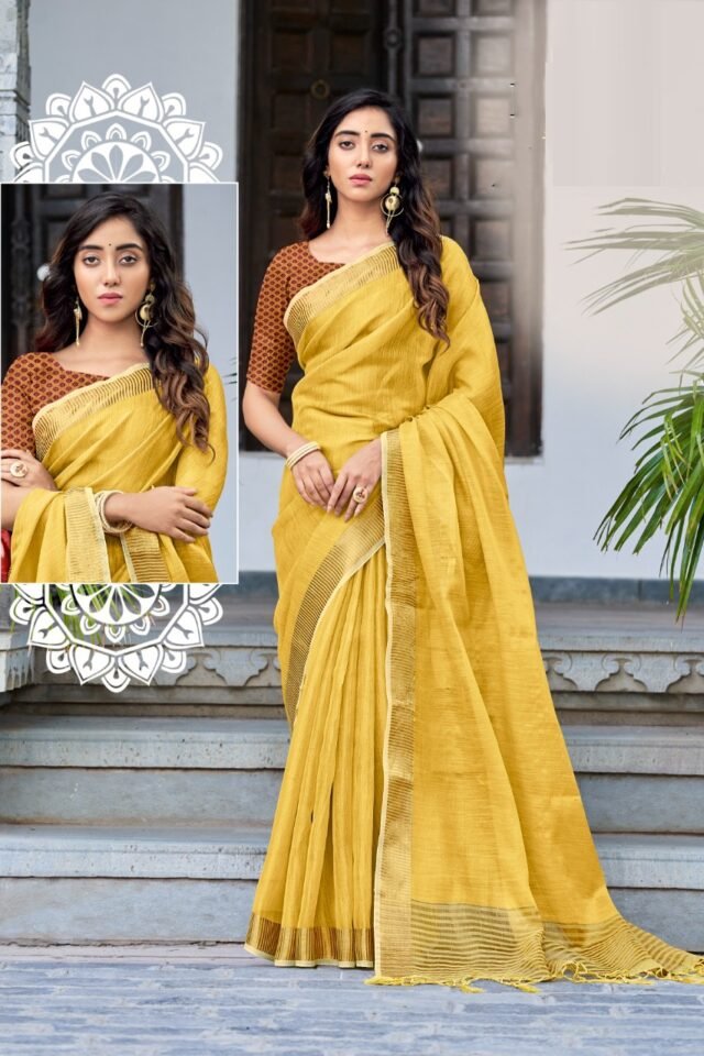 Exclusive Tissue Linen Saree Online 06