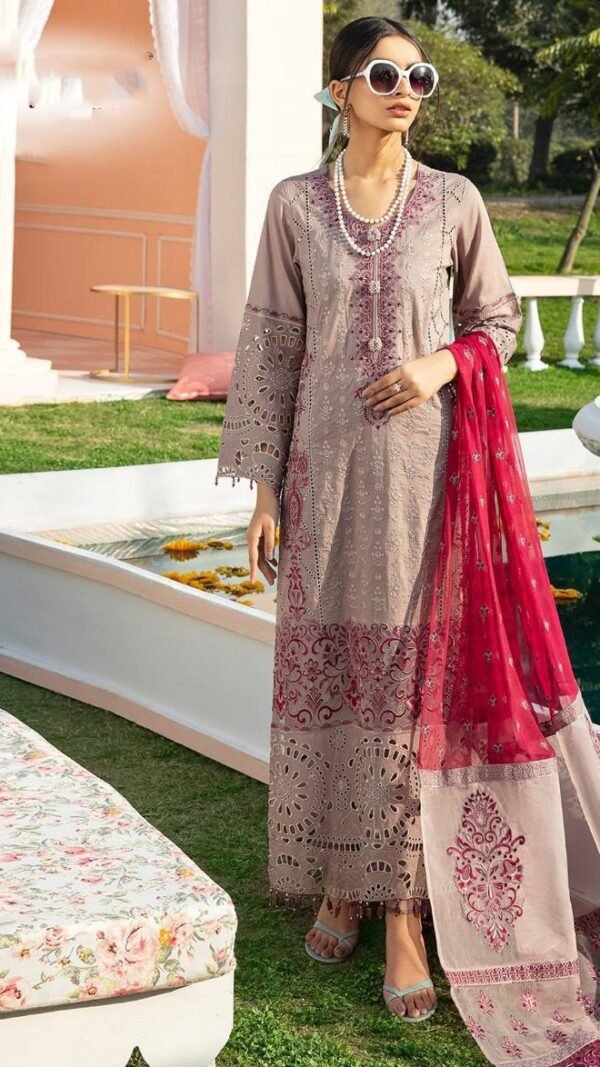 Cambric Cotton Self Embroidery Pakistani Suits 03