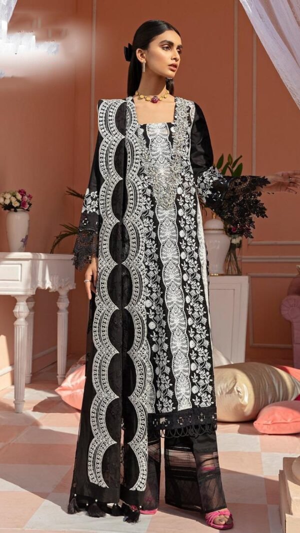 Cambric Cotton Self Embroidery Pakistani Suits 01