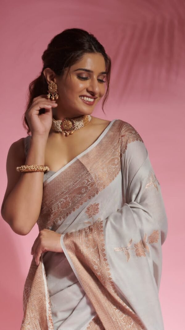 Soft Modal Cotton Dual Shade Saree 01