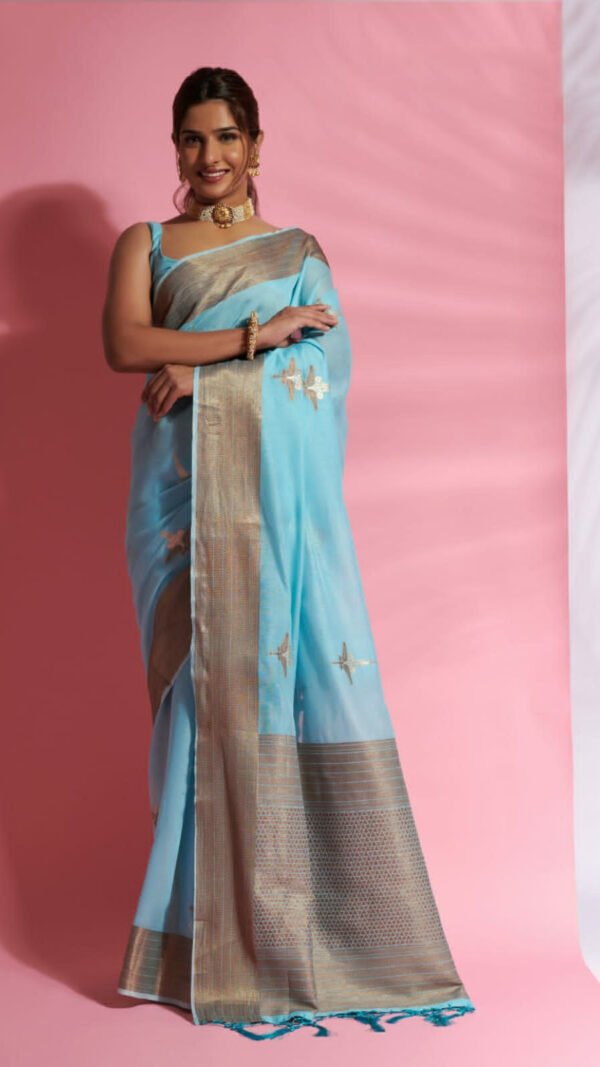 Soft Modal Cotton Dual Shade Saree 03
