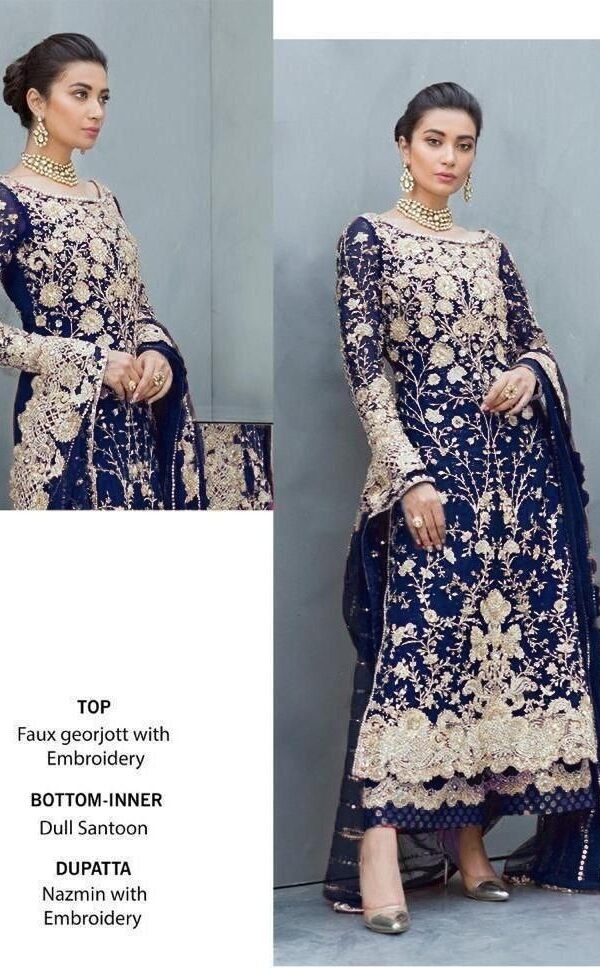 New Fox Georgette with Embroidered Pakistani Suit 02
