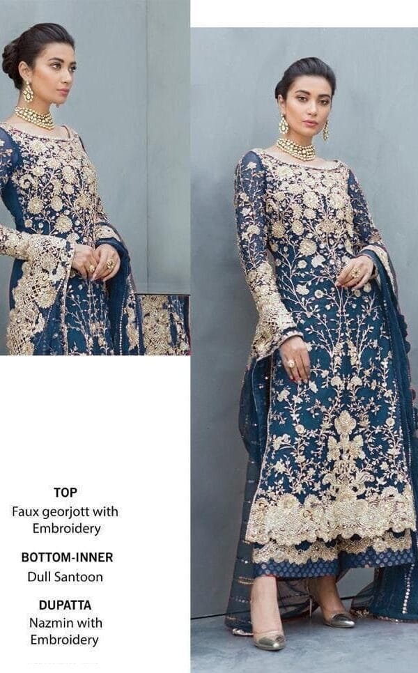 New Fox Georgette with Embroidered Pakistani Suit 03