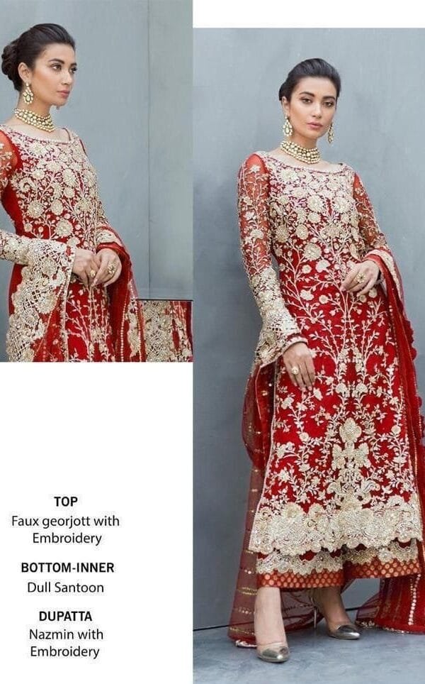 New Fox Georgette with Embroidered Pakistani Suit 03