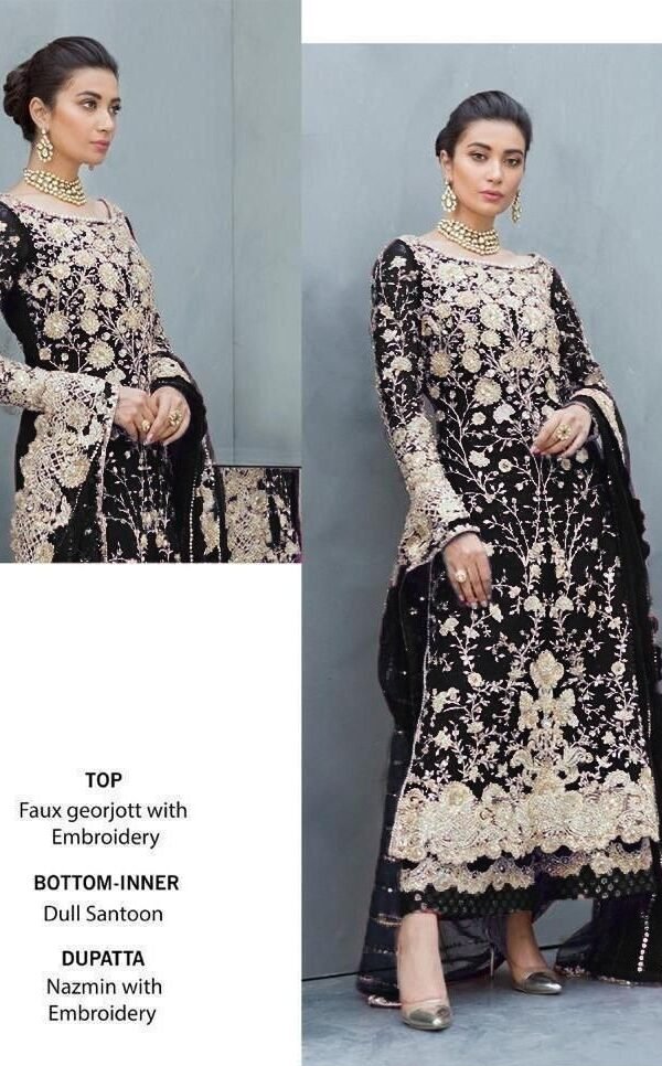 New Fox Georgette with Embroidered Pakistani Suit 05