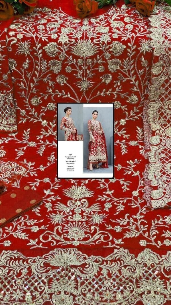 New Fox Georgette with Embroidered Pakistani Suit 03