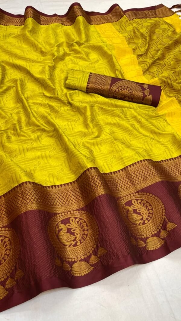 Pure Soft Aura Cotton Silk Saree 02
