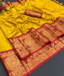 Pure Soft Aura Cotton Silk Saree 06