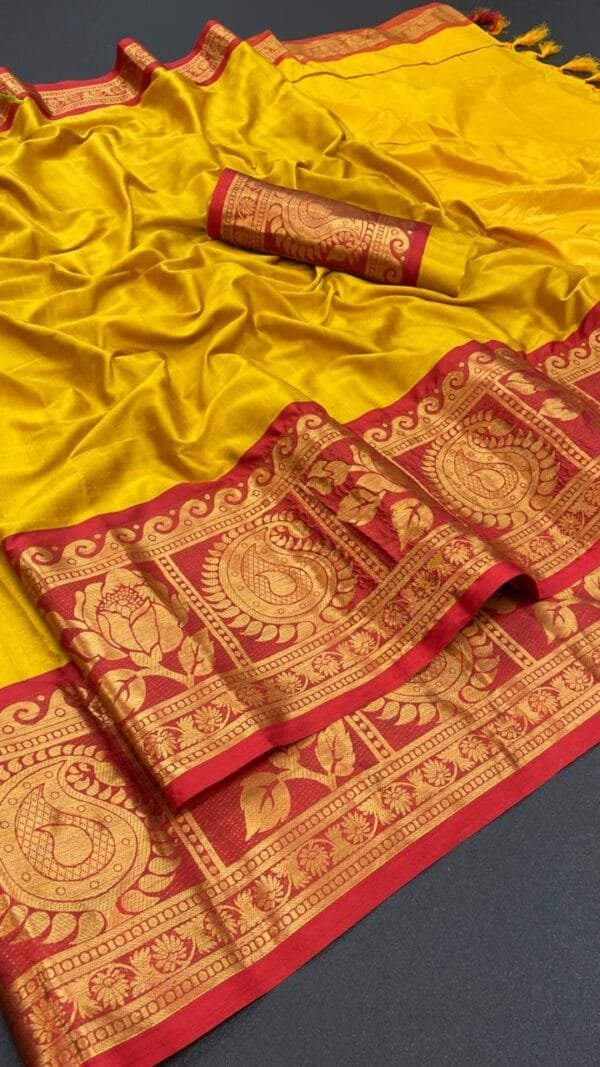 Pure Soft Aura Cotton Silk Saree 06