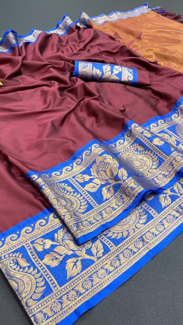 Pure Soft Aura Cotton Silk Saree 08