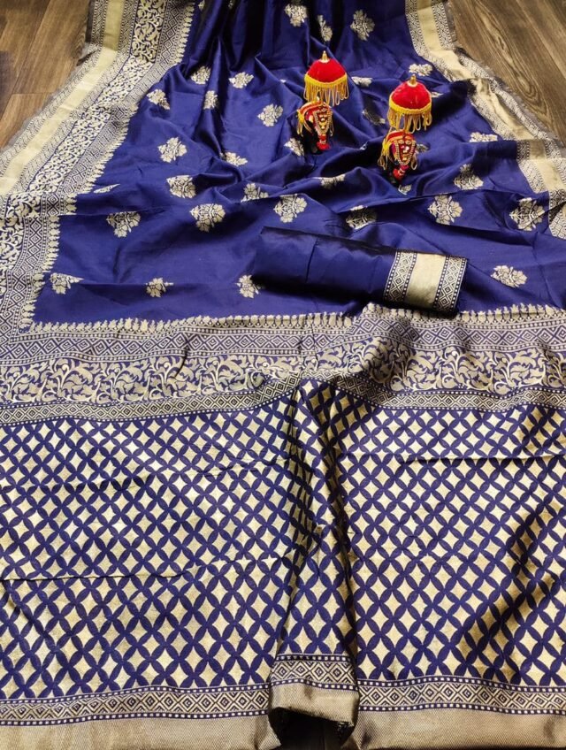 Banarasi Weaving Soft Silk Saree 04