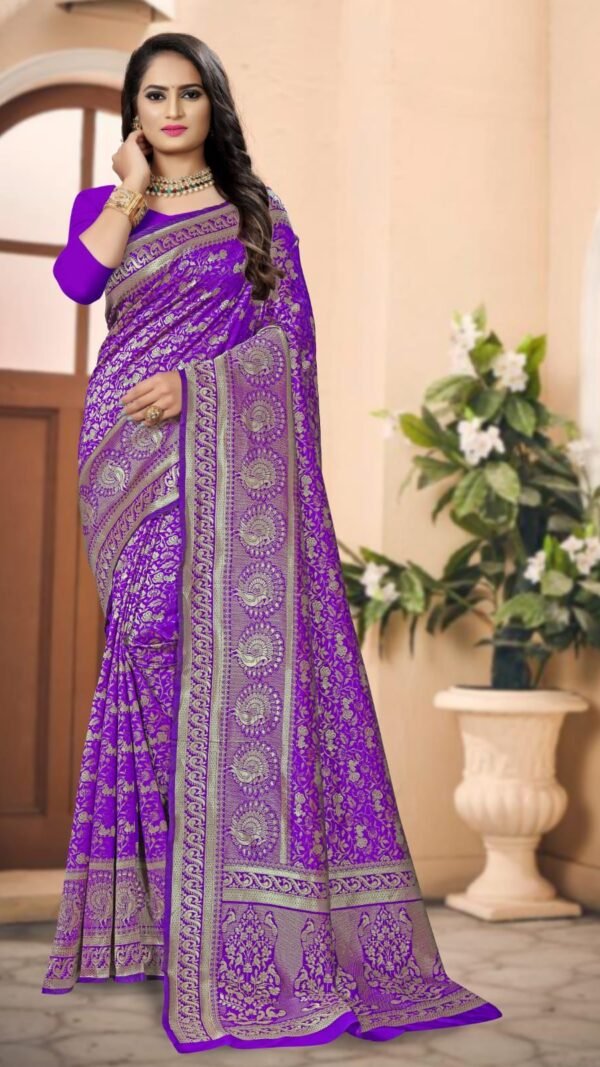 Banarasi Weaving Soft Silk Saree 02