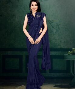 Traditional Look Designer Silk Lycra Saree 11